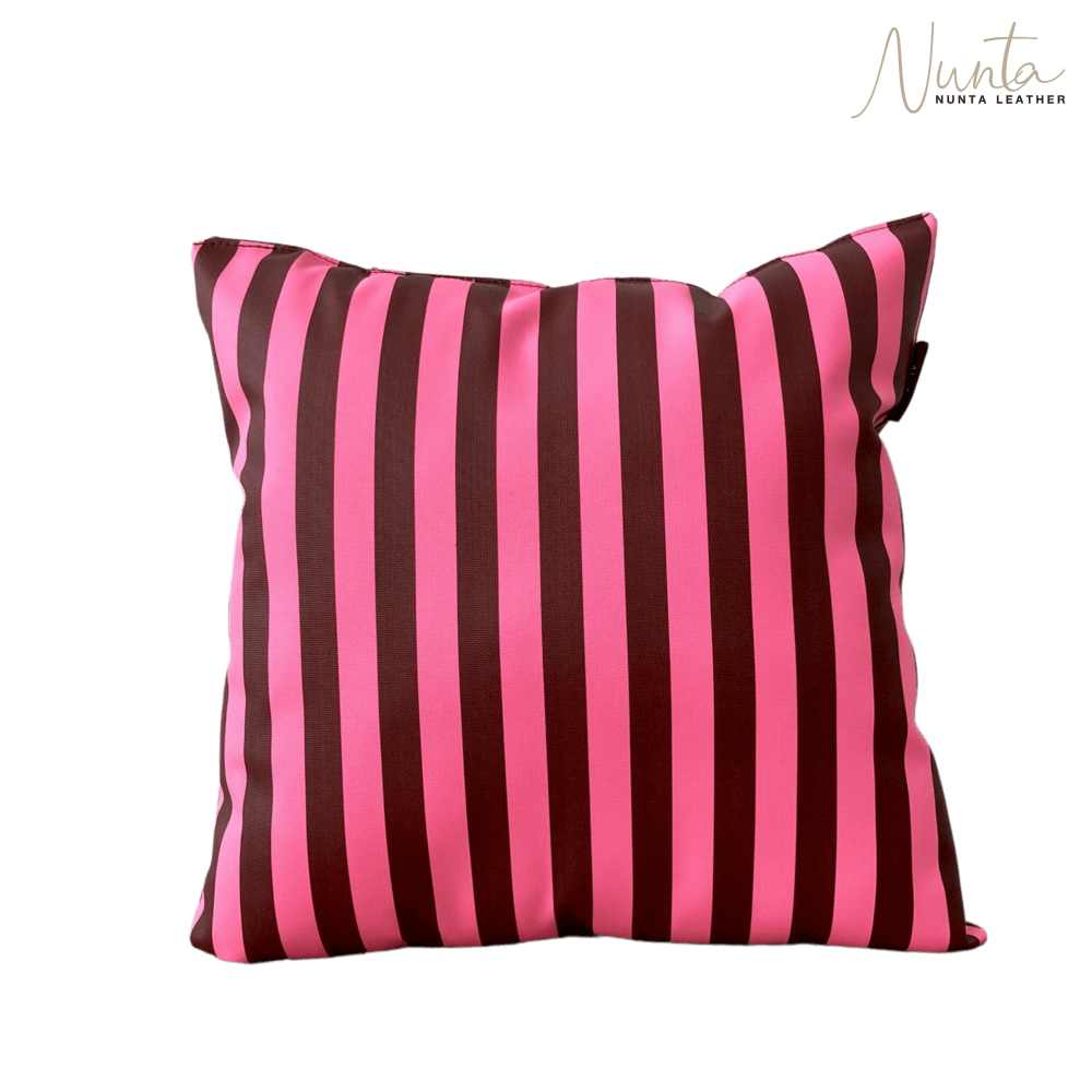 หมอนพิง Nunta Leather รุ่น Sunkissed Size: 20x20 นิ้ว สีชมพู-น้ำตาล