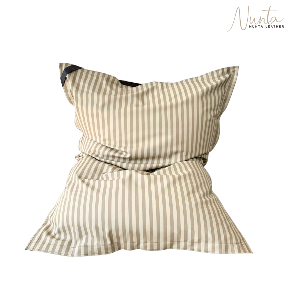 บีนแบค ทรงหมอนยักษ์ Nunta Leather รุ่น Sunkissed Size: XL 135x180cm สีกาแฟ-กาแฟอ่อน