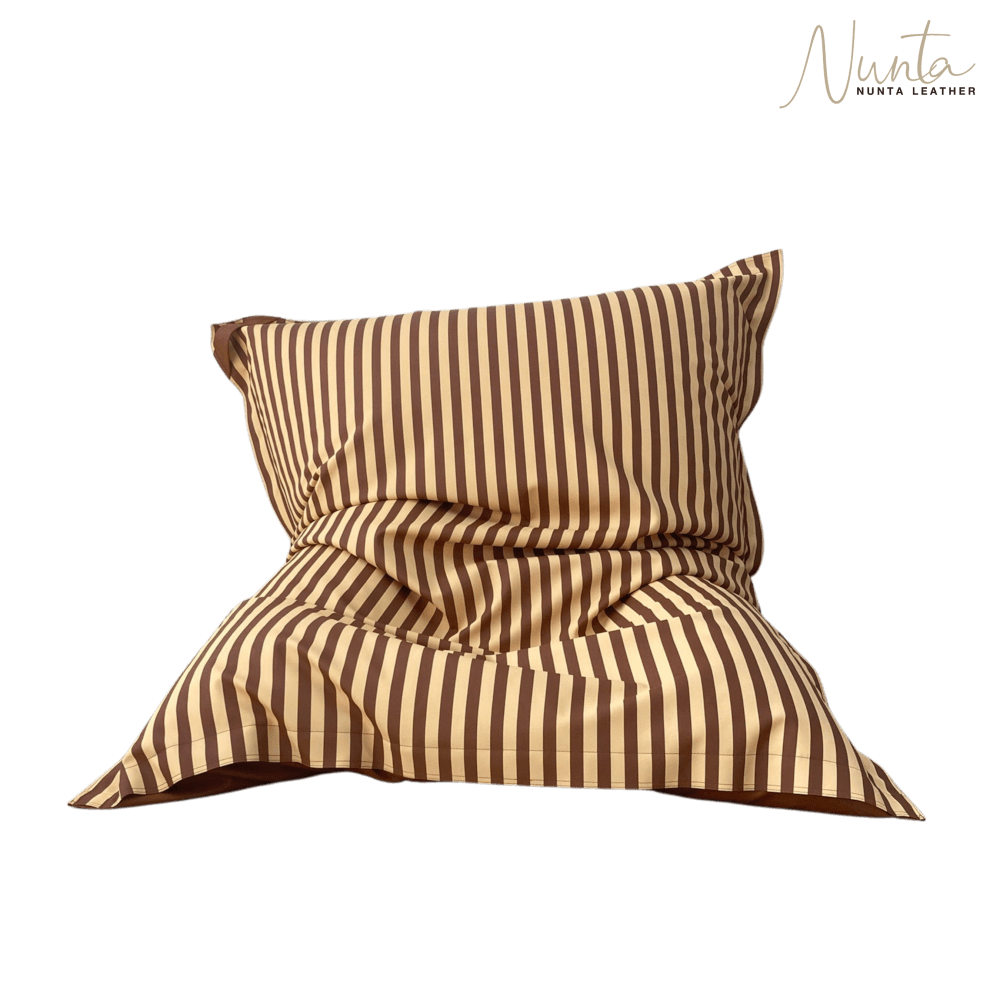 บีนแบค ทรงหมอนยักษ์ Nunta Leather รุ่น Sunkissed Size: XL 135x180cm สีครีม-แทน
