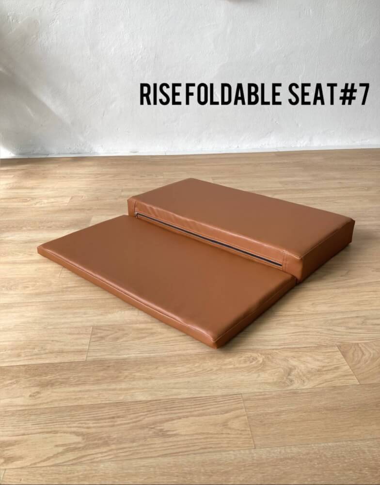 เบาะรองนั่ง พับได้ NUNTA LEATHER RISE FOLDABLE SEAT 60X60X10CM สีครีมอ่อน_2