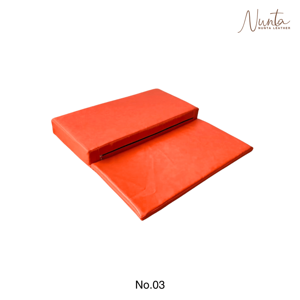 เบาะรองนั่ง พับได้ NUNTA LEATHER RISE FOLDABLE SEAT 60X60X10CM สีส้ม_2