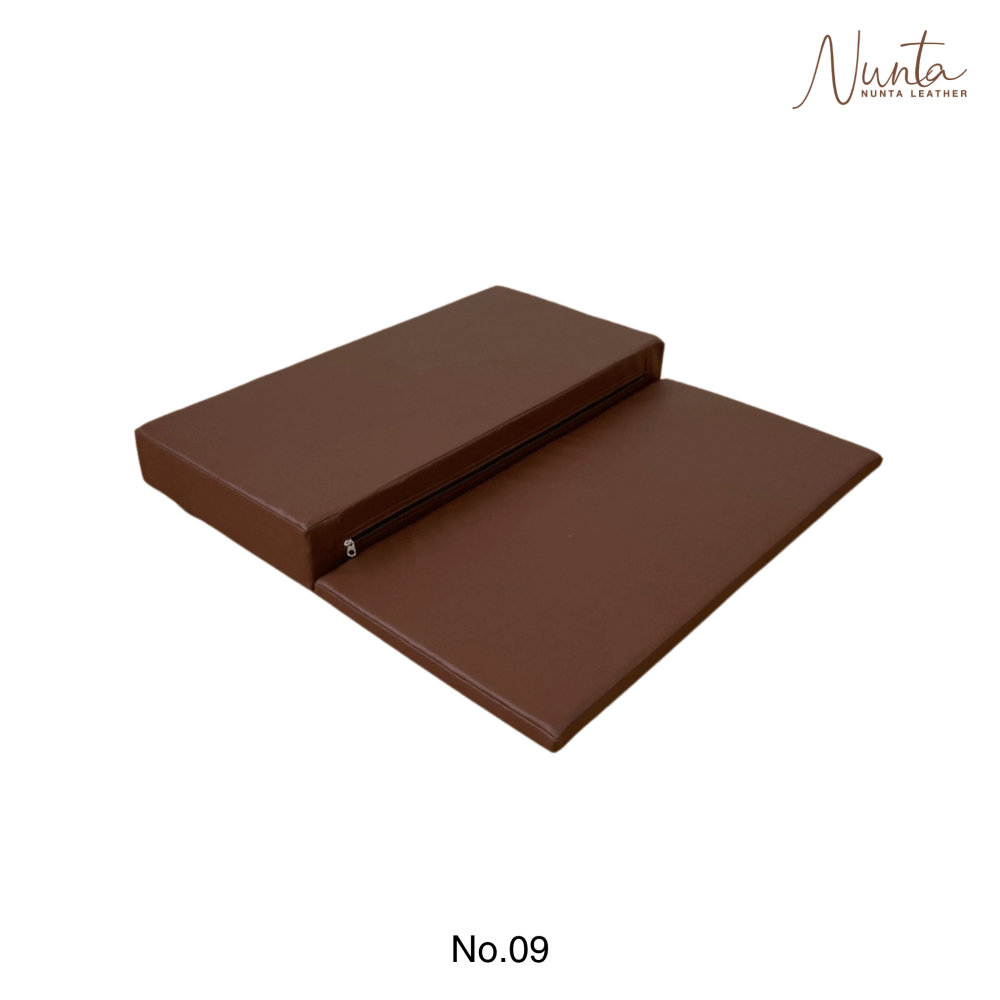 เบาะรองนั่ง พับได้ NUNTA LEATHER RISE FLODABLE SEAT 60X60X10CM สีน้ำตาล_2