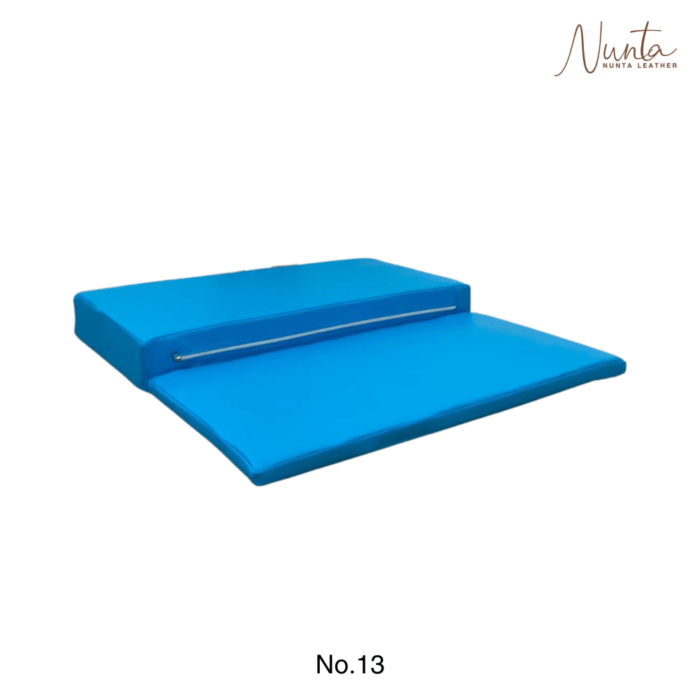 เบาะรองนั่ง พับได้ NUNTA LEATHER RISE FLODABLE SEAT 60X60X10CM สีท้องฟ้า_2