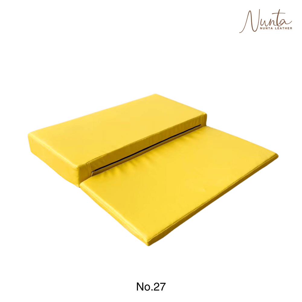 เบาะรองนั่ง พับได้ NUNTA LEATHER RISE FOLDABLE SEAT 60X60X10CM สีเหลือง_2