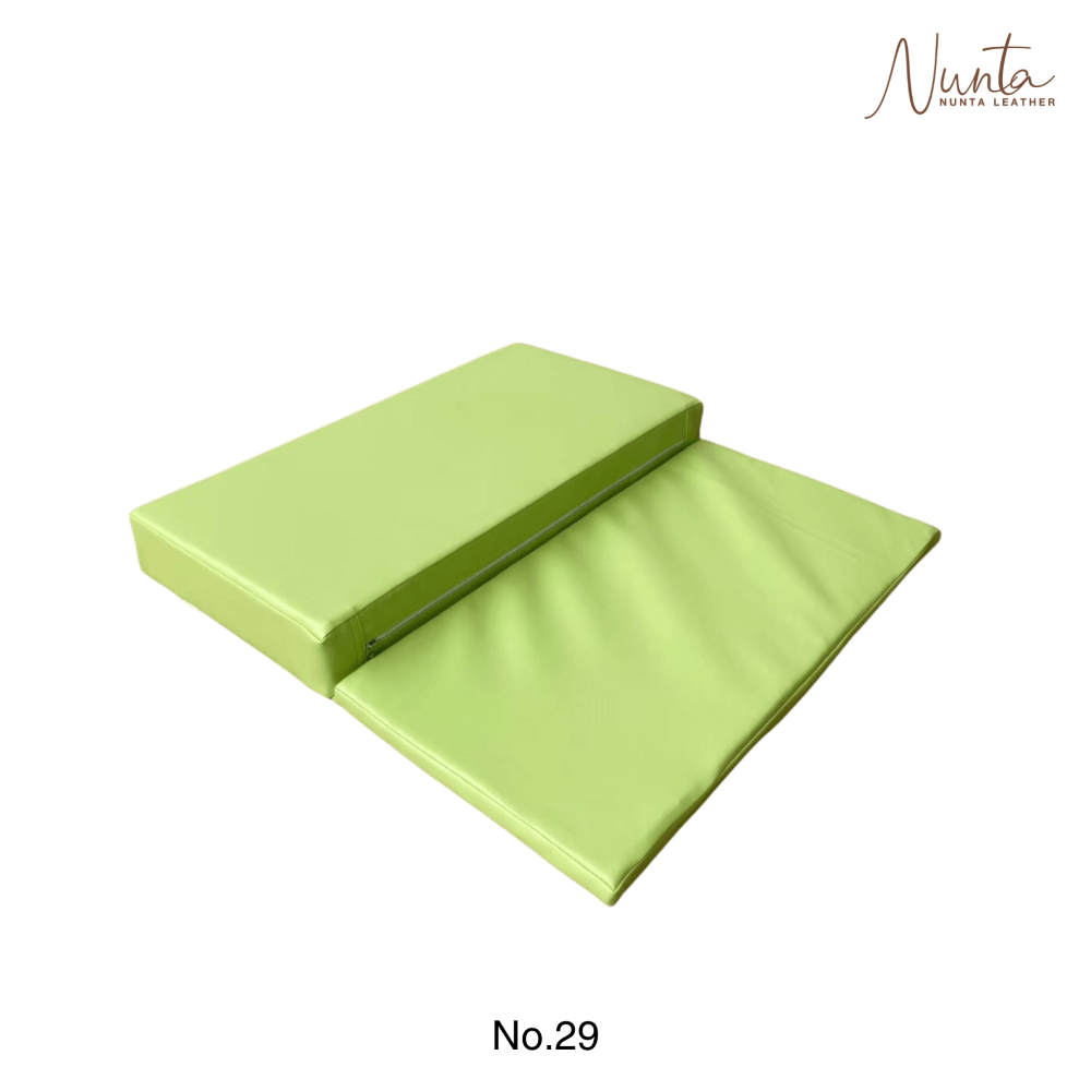 เบาะรองนั่ง พับได้ NUNTA LEATHER RISE FOLDABLE SEAT 60X60X10CM สีเขียวมะนาวอ่อน_2