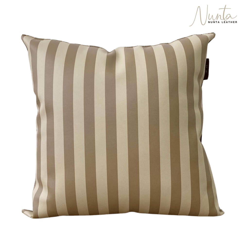 หมอนพิง Nunta Leather รุ่น Sunkissed Size: 20x20 นิ้ว สีกาแฟ-กาแฟอ่อน