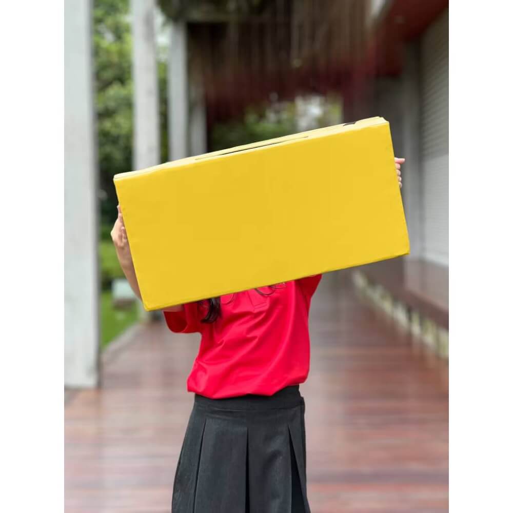 เบาะรองนั่ง พับได้ NUNTA LEATHER RISE FOLDABLE SEAT 60X60X10CM สีครีมอ่อน_5