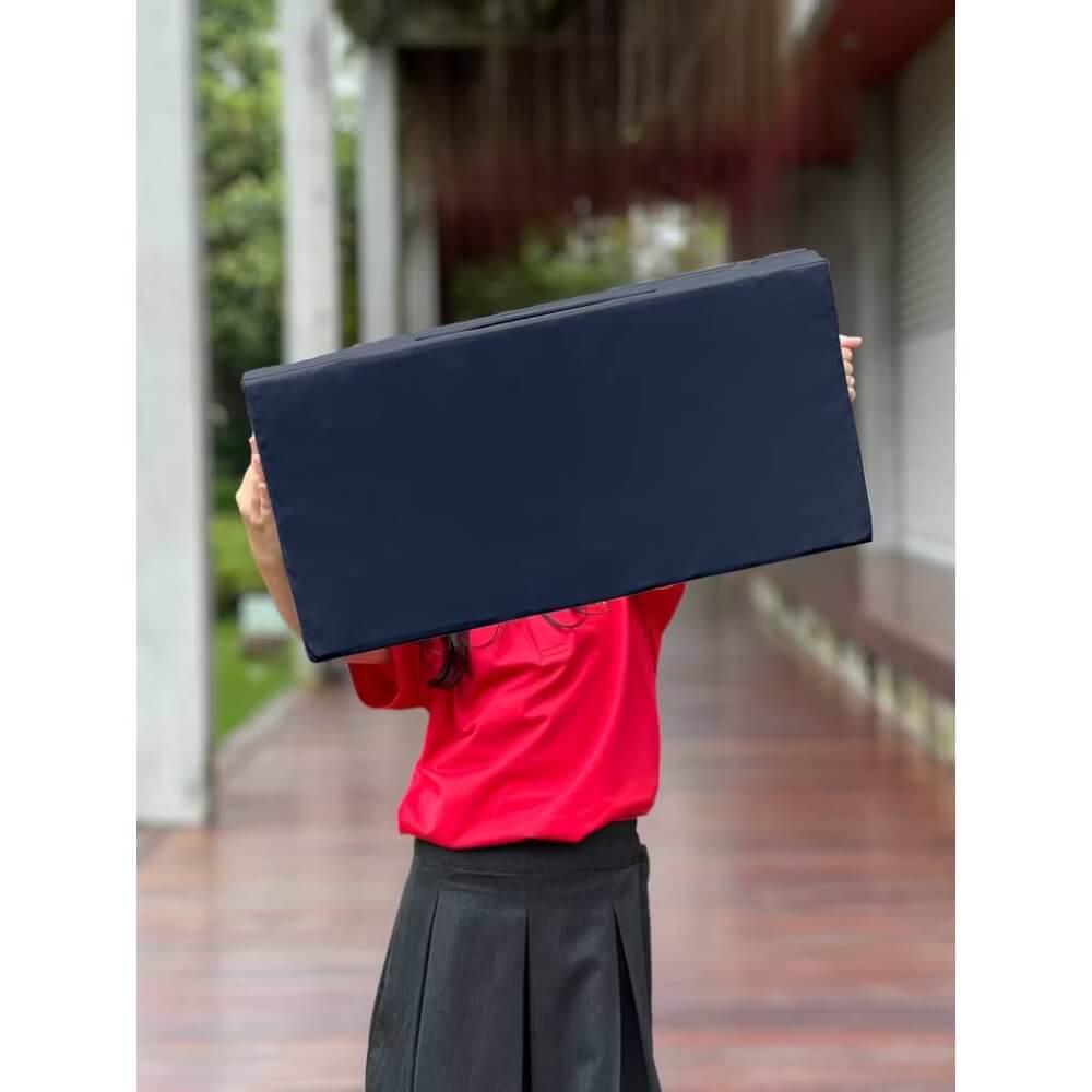เบาะรองนั่ง พับได้ NUNTA LEATHER RISE FOLDABLE SEAT 60X60X10CM สีครีมอ่อน_6