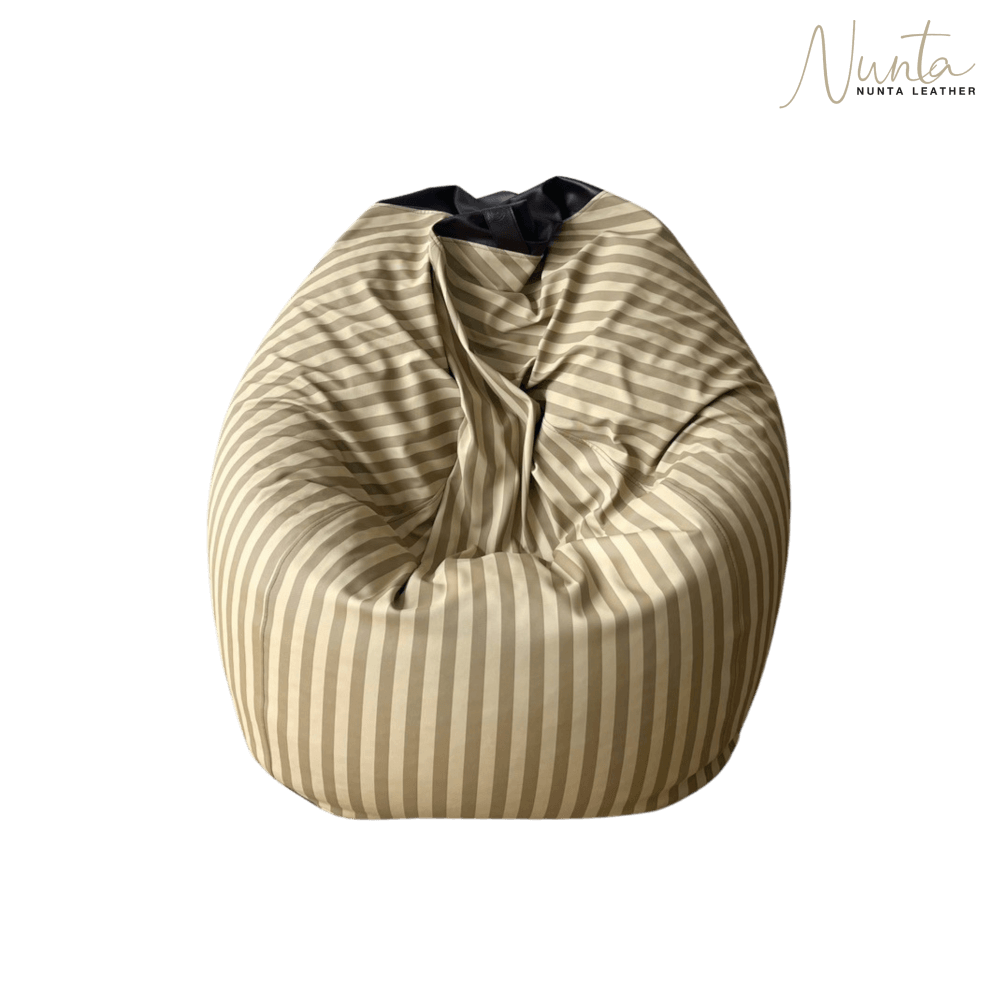 บีนแบค ทรงหยดน้ำ Nunta Leather รุ่น Sunkissed Size: M 70x70cm สีกาแฟ-กาแฟอ่อน