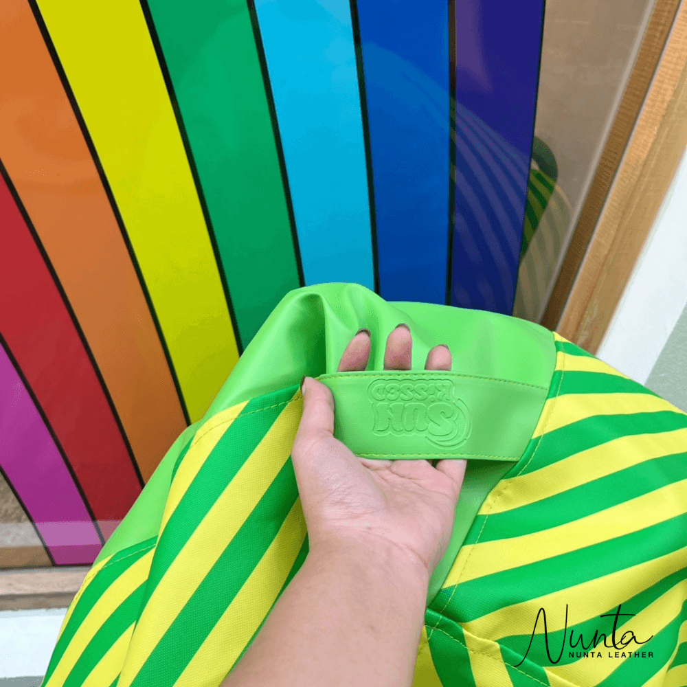 บีนแบค ทรงหยดน้ำ Nunta Leather รุ่น Sunkissed Size: M 70x70cm สีน้ำเงิน-ขาว