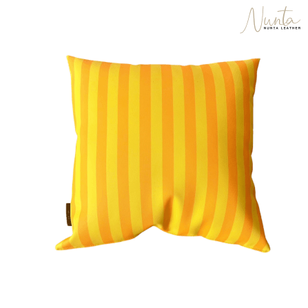 หมอนพิง Nunta Leather รุ่น Sunkissed Size: 15x15 นิ้ว สีเหลืองเข้ม-เหลืองอ่อน