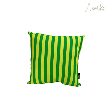 หมอนพิง Nunta Leather รุ่น Sunkissed Size: 15x15 นิ้ว สีเขียวเข้ม-เขียวอ่อน