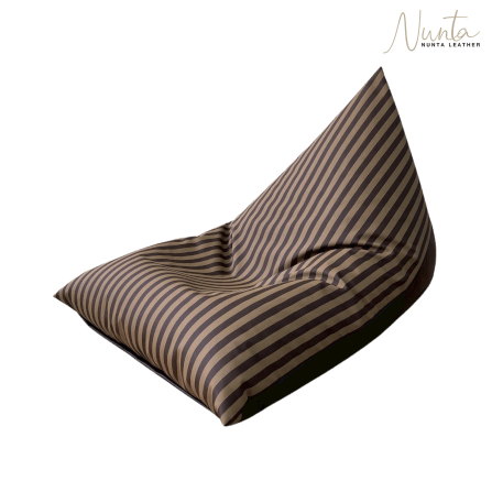 บีนแบค ทรงชีส Nunta Leather รุ่น Sunkissed Size: L 95x135x95cm สีน้ำตาลเข้ม-น้ำตาล