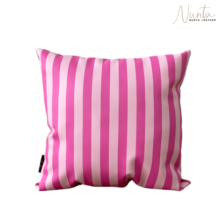 หมอนพิง Nunta Leather รุ่น Sunkissed Size: 20x20 นิ้ว สีชมพูอ่อน-ชมพูเข้ม_0