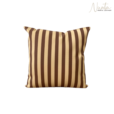 หมอนพิง Nunta Leather รุ่น Sunkissed Size: 15x15 นิ้ว สีครีม-ตาล