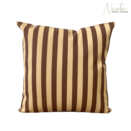 หมอนพิง Nunta Leather รุ่น Sunkissed Size: 20x20 นิ้ว สีครีม-ตาล_0