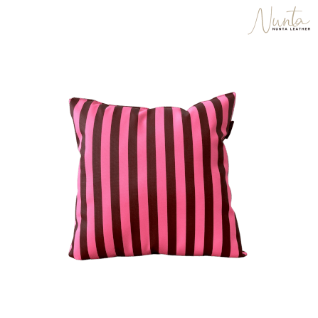 หมอนพิง Nunta Leather รุ่น Sunkissed Size: 15x15 นิ้ว สีชมพู-น้ำตาล