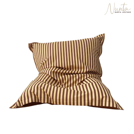 บีนแบค ทรงหมอนยักษ์ Nunta Leather รุ่น Sunkissed Size: XL 135x180cm สีครีม-แทน