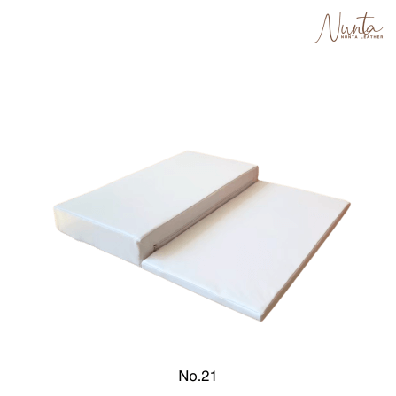 เบาะรองนั่ง พับได้ NUNTA LEATHER RISE FLODABLE SEAT 60X60X10CM สีขาว_0