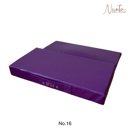 เบาะรองนั่ง พับได้ NUNTA LEATHER RISE FLODABLE SEAT 60X60X10CM สีม่วงเข้ม_2