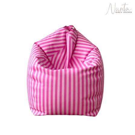 บีนแบค ทรงหยดน้ำ Nunta Leather รุ่น Sunkissed Size: L 90x90cm สีชมพูอ่อน-ชมพูเข้ม_3