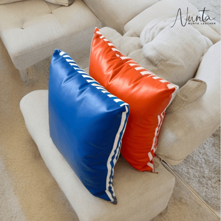 หมอนพิง Nunta Leather รุ่น Sunkissed Size: 20x20 นิ้ว สีเหลืองเข้ม-เหลืองอ่อน_4
