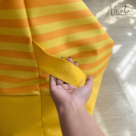 บีนแบค ทรงชีส Nunta Leather รุ่น Sunkissed Size: L 95x135x95cm สีเขียวเข้ม-เขียวอ่อน_6