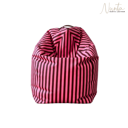 บีนแบค ทรงหยดน้ำ Nunta Leather รุ่น Sunkissed Size: XL 110x110cm สีชมพู-น้ำตาล_8
