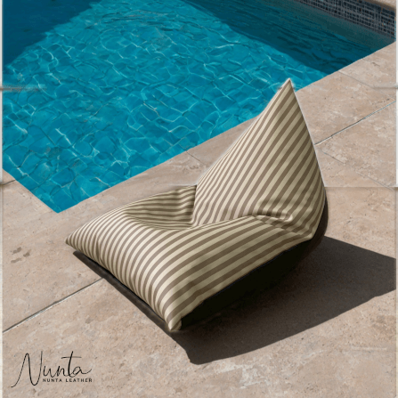 บีนแบค ทรงชีส Nunta Leather รุ่น Sunkissed Size: L 95x135x95cm สีกาแฟ-กาแฟอ่อน_11