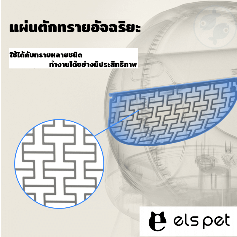 ห้องน้ำแมวอัตโนมัติ ELSPET รุ่น ORBITIE สีเทา_4
