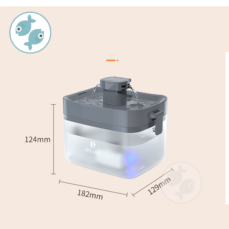 น้ำพุสัตว์เลี้ยง ELSPET 1.5 ลิตร (เครื่อง+สายUSB)