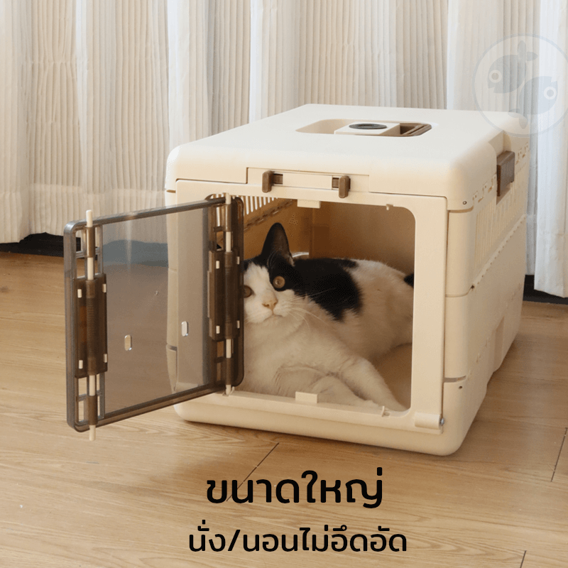 กรงสัตว์เลี้ยงพับได้ Platwo - สีเทา