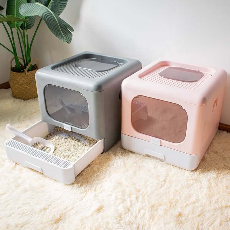 ห้องน้ำแมว Platwo รุ่น The Cube  ดีไซน์มินิมอล สีเทา