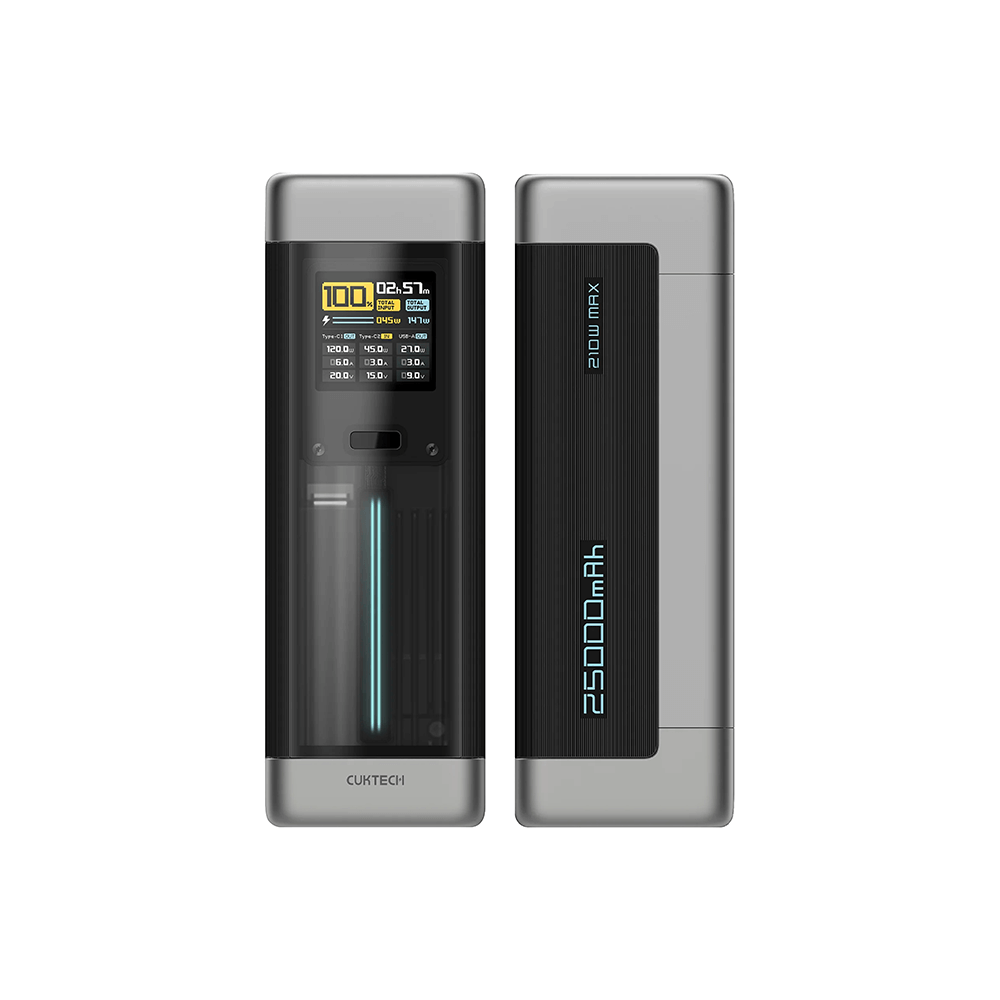 แบตสำรอง CUKTECH P23 สีเทา GB.V ความจุ 25000 mAh จ่ายไฟรวมกันสูงสุด 210W