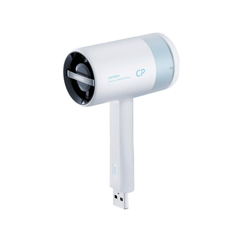 พัดลมพกพา CUKTECH BF01 สีขาว JET FAN แบบ USB-A ลมแรง 10.5 M/S สำหรับใช้งานกับแบตสำรอง หรือหัวชาร์จ
