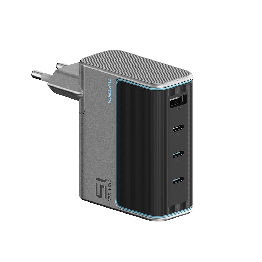 หัวชาร์จเร็ว CUKTECH AD1404T 140W สีเทา GAN3 4 พอร์ต รองรับชาร์จไว PD3.1_0