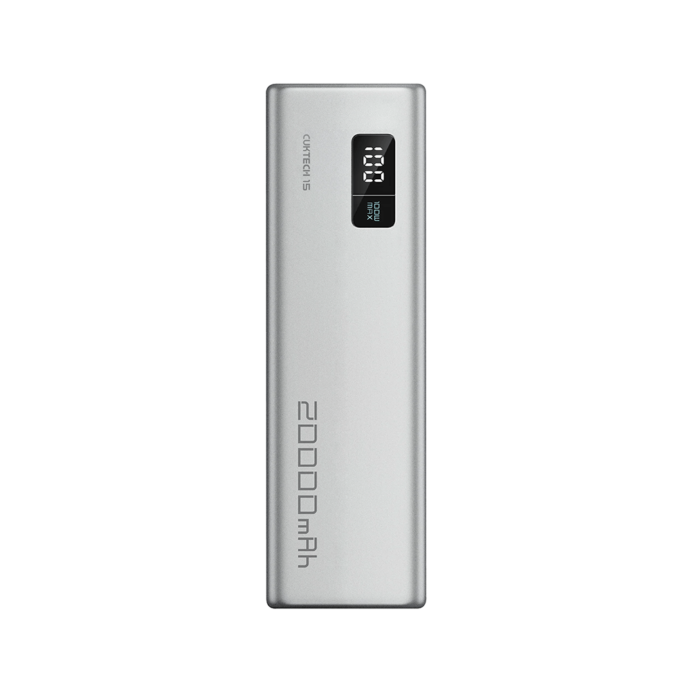 แบตเตอรี่สำรอง CUKTECH PB200 20000 MAH CCC สีเทา จ่ายไฟรวมสูงสุด 85W