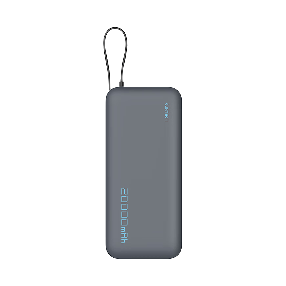 แบตเตอรี่สำรอง CUKTECH AURA PB200N 20000 MAH CCC สีเทา จ่ายไฟรวมสูงสุด 55W_0