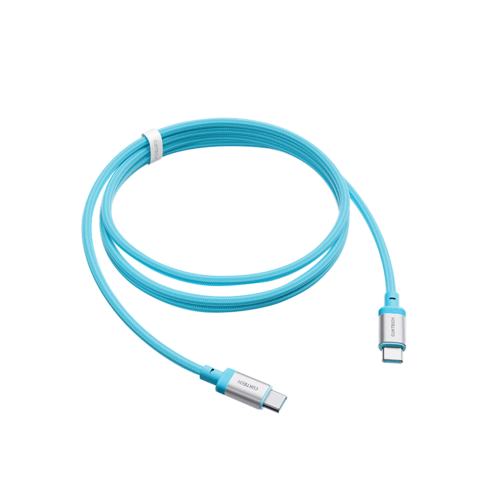 สายชาร์จเร็ว CUKTECH รุ่น CTC615W 6A 240W USB-C ยาว 1.5 ม. สีฟ้า (รองรับการชาร์จ PD3.1)