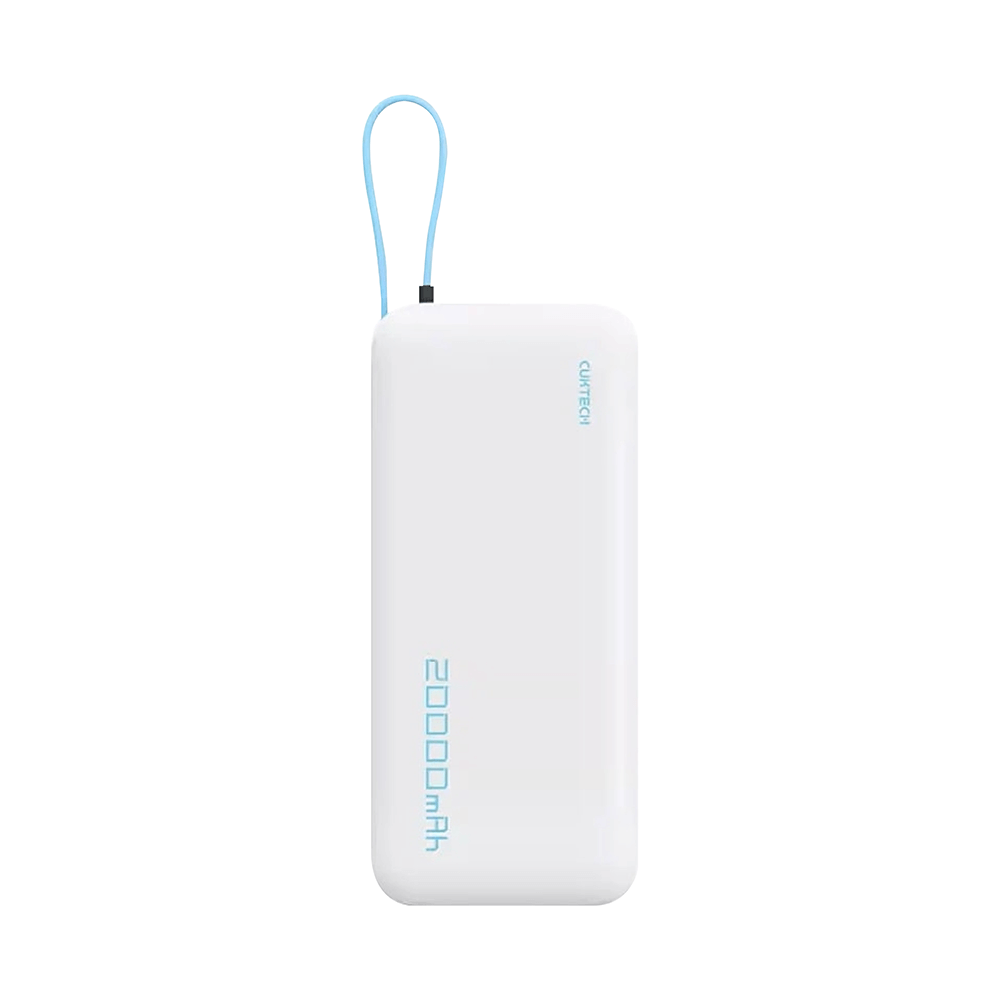 แบตเตอรี่สำรอง CUKTECH AURA PB200N 20000 MAH CCC สีขาว จ่ายไฟรวมสูงสุด 55W_0