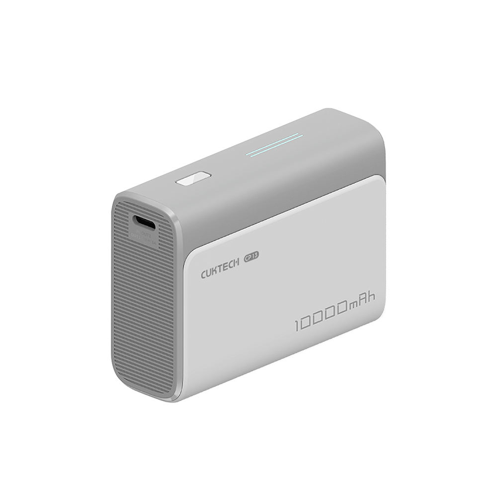 แบตเตอรี่สำรอง CUKTECH AURA PB100S 10000 MAH สีเทา จ่ายไฟสูงสุด 33W มาตรฐาน CCC