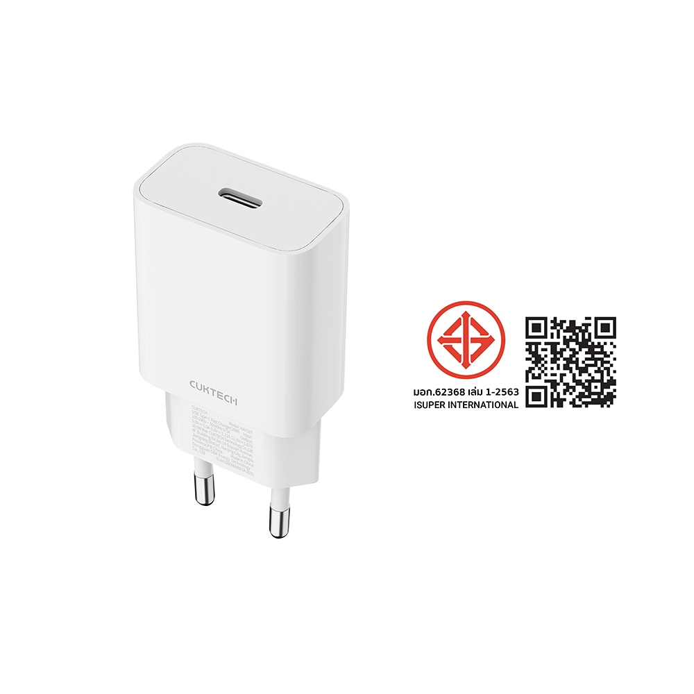 หัวชาร์จ CUKTECH HA716T สีขาว 20W ชาร์จด่วน ได้มาตรฐานความปลอดภัย_8