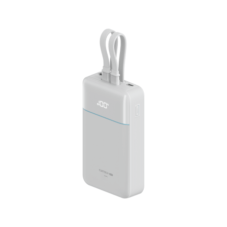 แบตสำรอง CUKTECH LPB200NL สีขาว 20000 MAH มาตรฐาน CCC ชาร์จเร็วพร้อมสาย USB-C 40W และ USB-A 22.5W_0