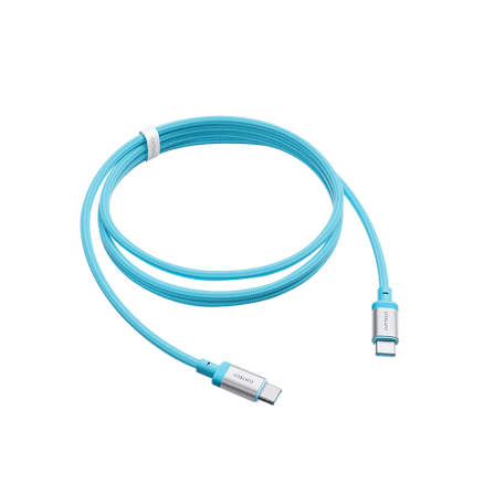 สายชาร์จเร็ว CUKTECH รุ่น CTC615W 6A 240W USB-C ยาว 1.5 ม. สีฟ้า (รองรับการชาร์จ PD3.1)_0