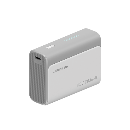 แบตเตอรี่สำรอง CUKTECH AURA PB100S 10000 MAH สีเทา จ่ายไฟสูงสุด 33W มาตรฐาน CCC_0