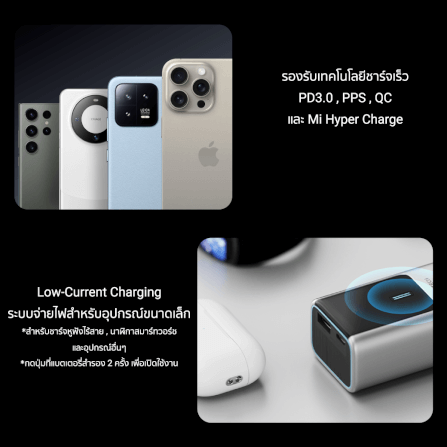 แบตเตอรี่สำรอง CUKTECH PB100P CN.V ความจุ 10000 MAH สีเทา จ่ายไฟรวมสูงสุด 120W_10