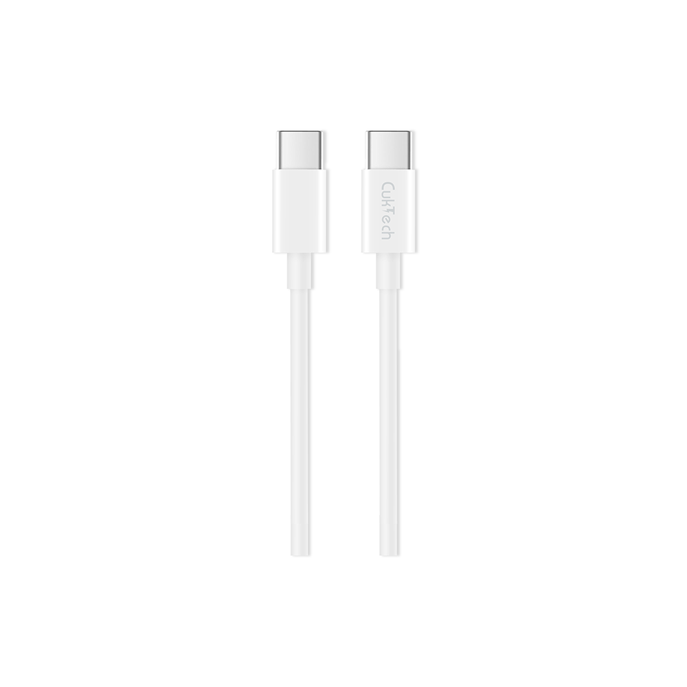 สายชาร์จเร็ว CUKTECH รุ่น KLC-5499 USB-C to USB-C ยาว 1 เมตร สีขาว (รองรับชาร์จเร็ว PD,QC)_0