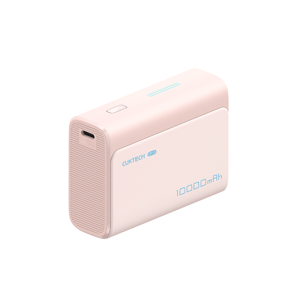 แบตเตอรี่สำรอง CUKTECH AURA PB100S 10000 MAH สีชมพู จ่ายไฟสูงสุด 33W มาตรฐาน CCC_0