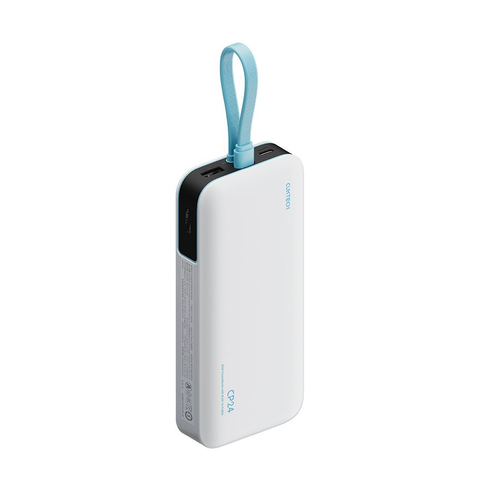 แบตสำรอง CUKTECH LPB200N สีขาว มาตรฐาน CCC ชาร์จเร็ว 20000 MAH USB-C 40W และ USB-A 33W_0