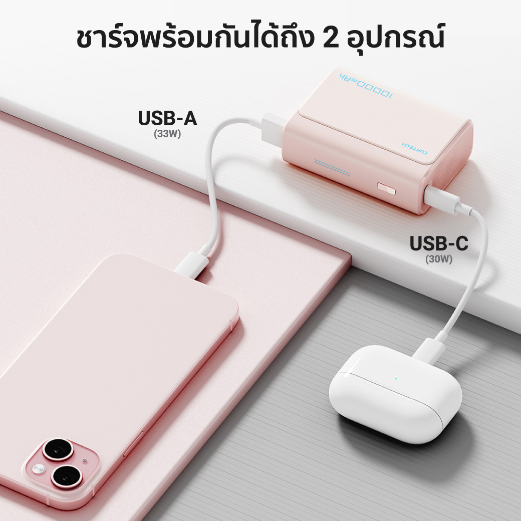 แบตเตอร์รี่สำรอง CUKTECH AURA PB100 10000 mAh สีเทา จ่ายไฟสูงสุด 33W_3